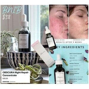 BNIB Earth Harbor OBSCURA Night Repair Concentrate Lightweight Dry Oil